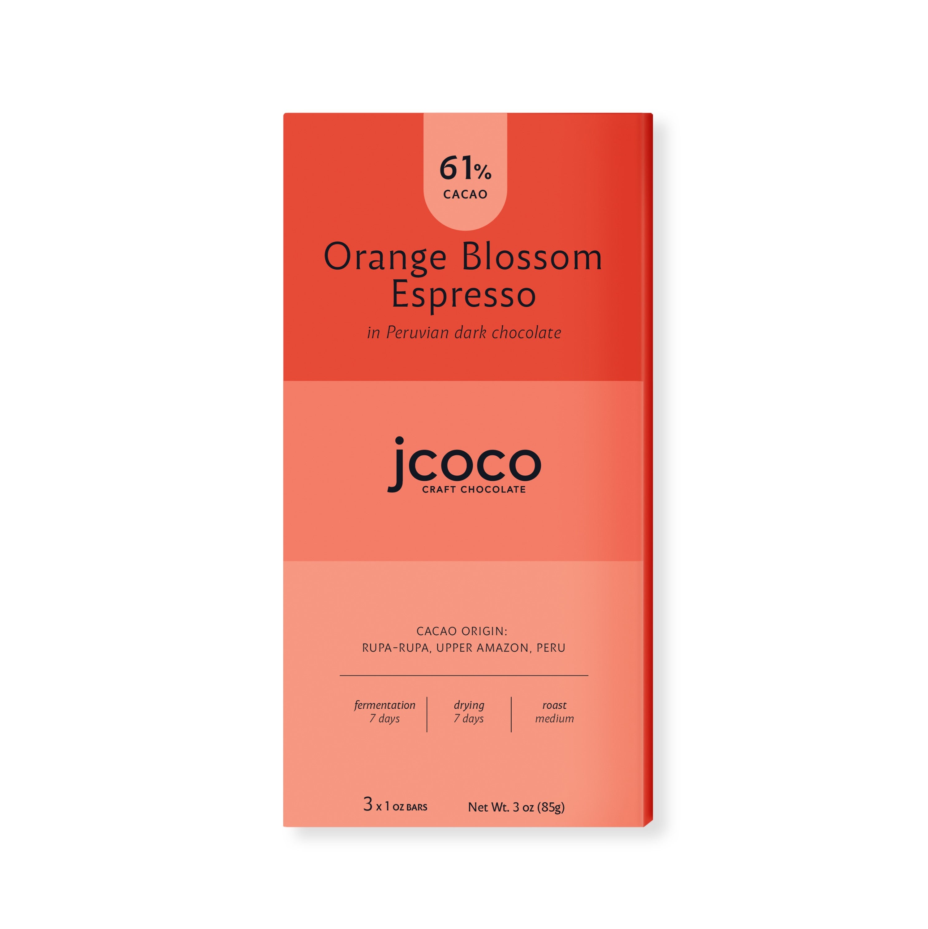 Orange blossom espresso chocolate bar 3oz