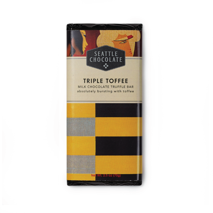 Milk chocolate Woodinville toffee truffle bar by Seattle Chocolates