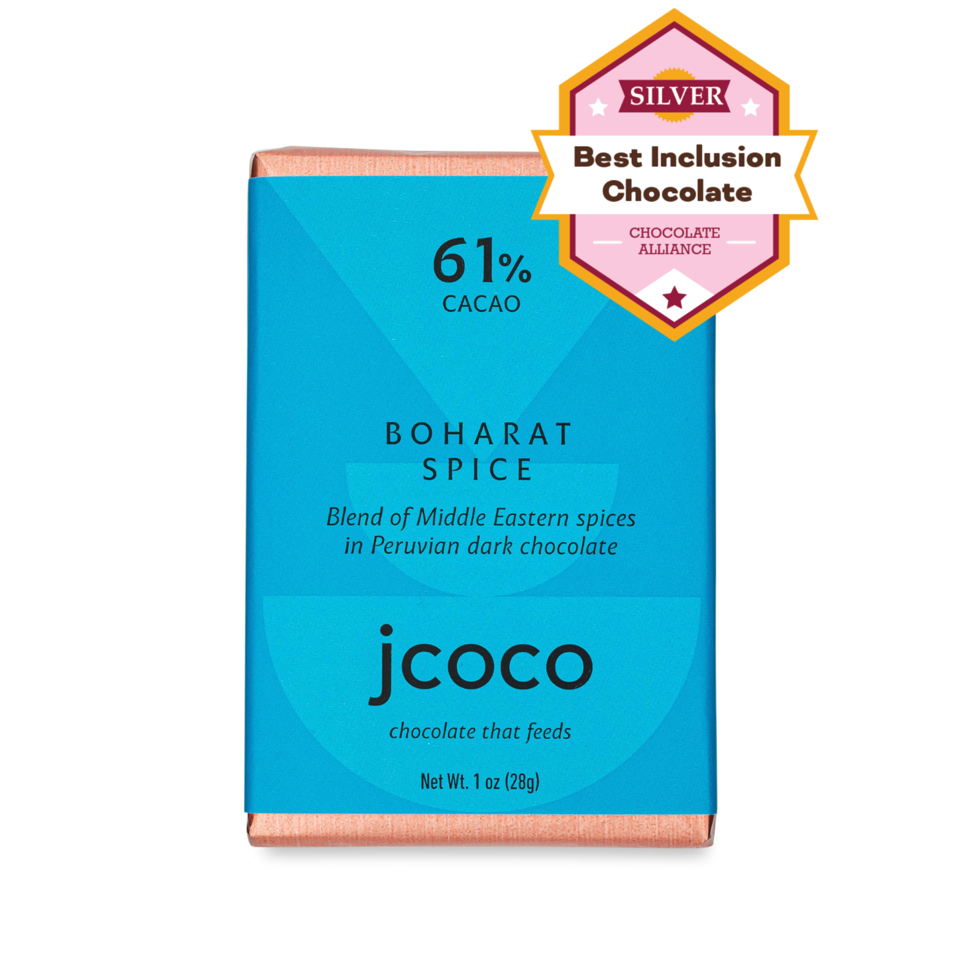 61% Cacao Boharat Spice 1oz Chocolate Bar
